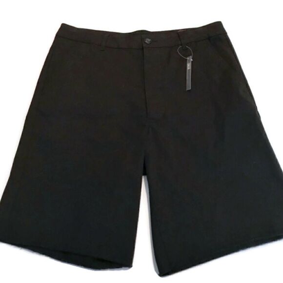 NWT ASOS Black Shorts With Raw Hem Sz 32 - Picture 1 of 8